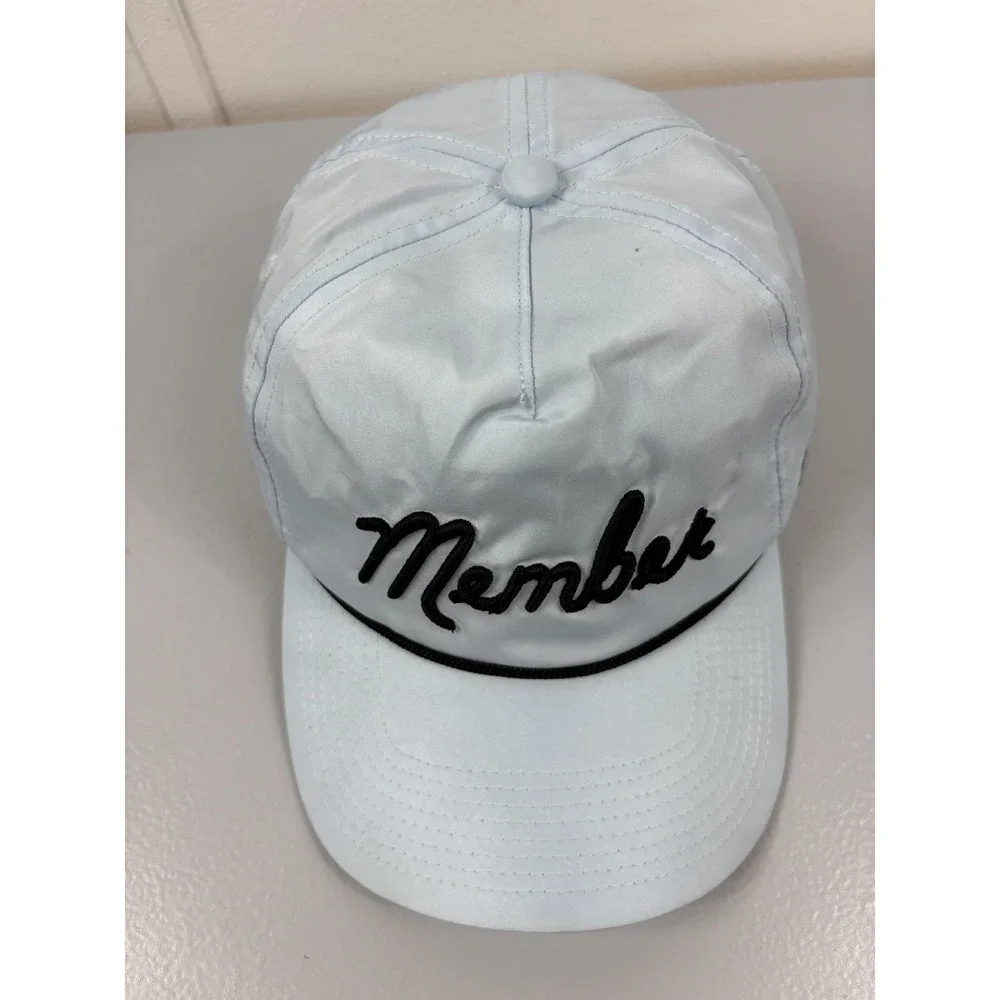 Bad Birdie Hat Snap Back Cap One Size Blue Satin Member Rope Golf Mens
